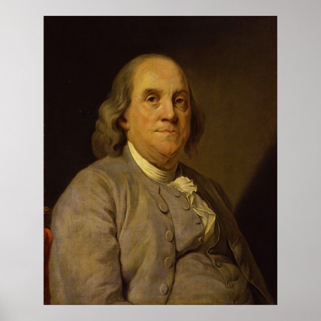 Póster Benjamin Franklin por Joseph-Siffred Duplessis (Frente)