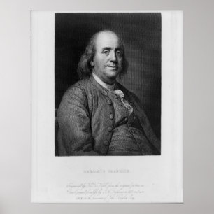 Póster BENJAMIN FRANKLIN que grava por H.B. Salão