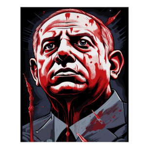 Póster Benjamin Netanyahu Blood