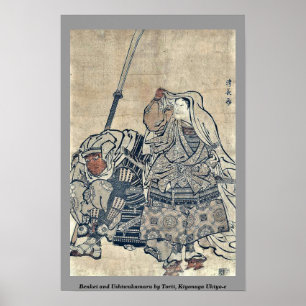 Póster Benkei e Ushiwakamaru por Torii, Kiyonaga Ukiyo-e