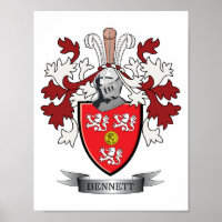 Bennett Family Crest Casaco de Armas