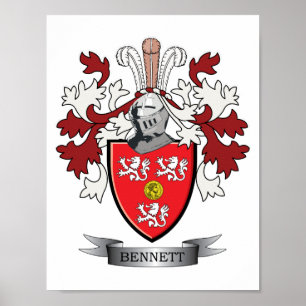 Poster Bennett Family Crest Casaco de Armas