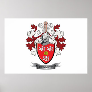 Poster Bennett Family Crest Casaco de Armas
