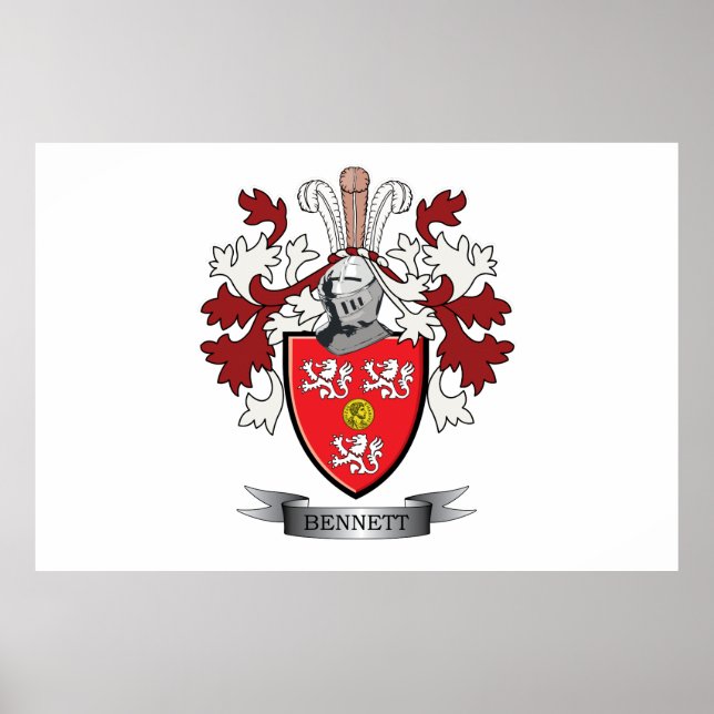 Poster Bennett Family Crest Casaco de Armas (Frente)