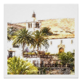 Póster Bentancuria, Fuerteventura, Ilhas Canárias