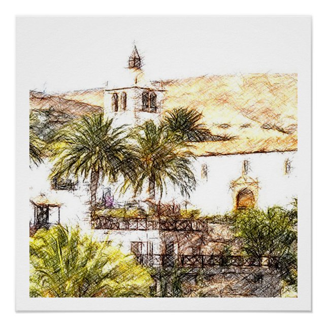 Póster Bentancuria, Fuerteventura, Ilhas Canárias (Frente)