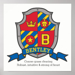 Poster Bentley boys name que significa heraldry shield -