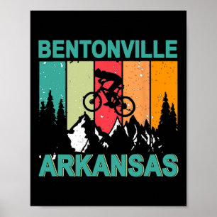 Poster Bentonville Arkansas Vintage Retro 70s Montanha Bi