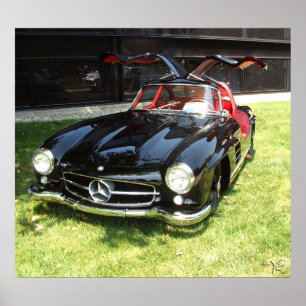 Póster Benz 1955 de Mercedes 300SL Gullwing
