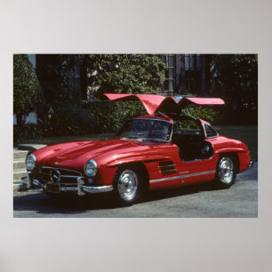 Póster Benz clássico SLR300 Gullwing de Mercedes