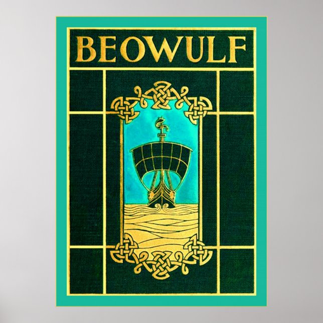 Poster Beowulf ~ Cobrir Vintage Book (Frente)