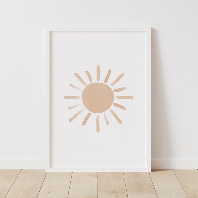 Poster Berçário Aquarela Sol (Criador carregado)