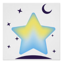Berçário Caprichoso de Estrelas e Lua em Pastel