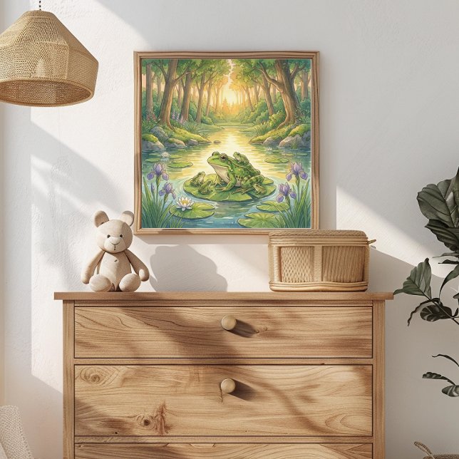 Poster Berçário da Mamãe Rã e dos Girinos (Criador carregado)