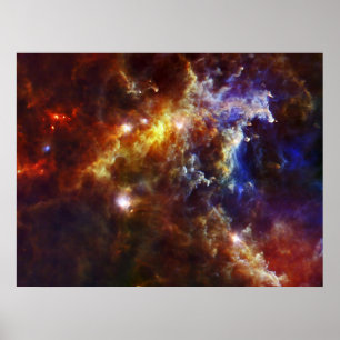 Poster Berçário estelar na nebulosa do Rosette