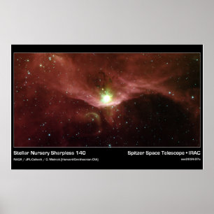 Poster Berçário estelar Sharpless 140 - telescópio de
