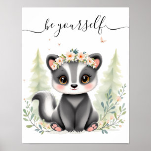 Poster Berçário Florestal Caprichoso com Aquarela de Filh