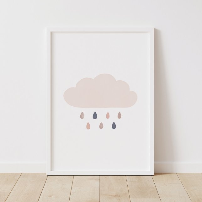 Poster Berçário Nuvem de Chuva Neutra (Criador carregado)