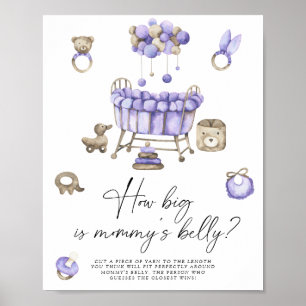 Poster Berçário - quão grande é a barriga da mamãe jogo