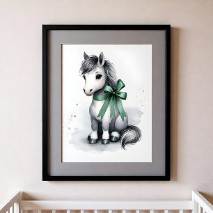 Poster Berçário Toque de Cor Animais da Fazenda Cavalo