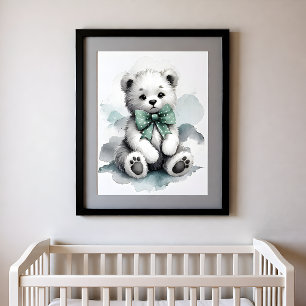 Poster Berçário Toque de Cor Animais da Floresta Urso