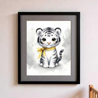 Poster Berçário Toque de Cor Animais da Selva Tigre