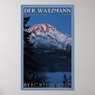 Póster Berchtesgaden - amanhecer Watzmann