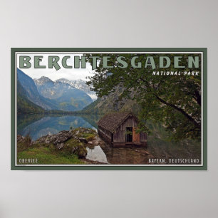 Poster Berchtesgaden - Boathouse de Obersee
