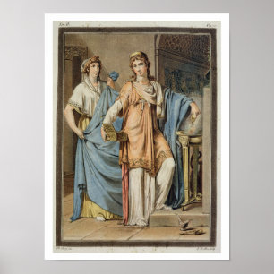Póster Berenice, traje para "Berenice" por Jean Racine, f