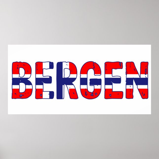 Poster Bergen Noruega (Frente)