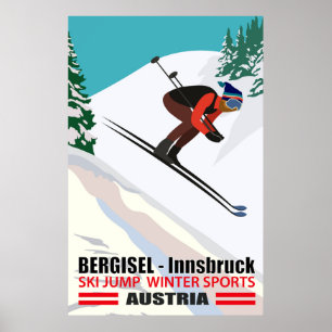 Poster Bergisel - Innsbruck, Salto de Esqui na Áustria