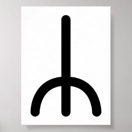 Poster BERKANA runa nórdica (Bétula, Crescimento, Renasci