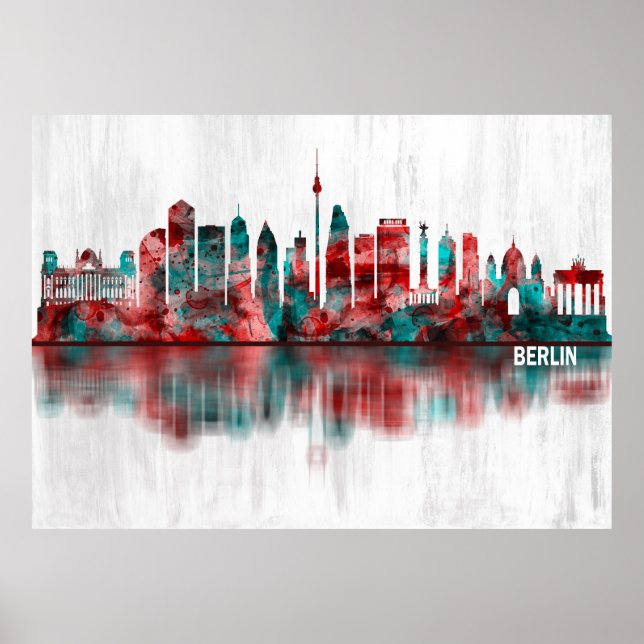 Poster Berlim Alemanha Skyline (Frente)