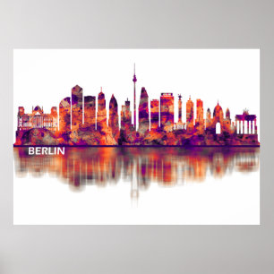 Poster Berlim Alemanha Skyline