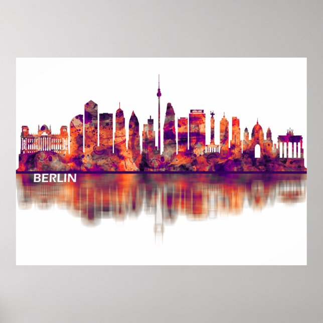 Poster Berlim Alemanha Skyline (Frente)