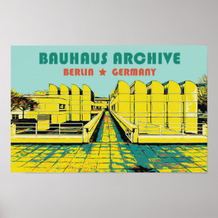 Poster Berlim, Arquivo Bahaus, Alemanha Cartão postal