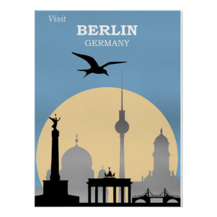 Póster Berlim, Poster de viagens da Alemanha