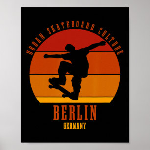Poster Berlin Alemanha Skate Urna Skate 3 