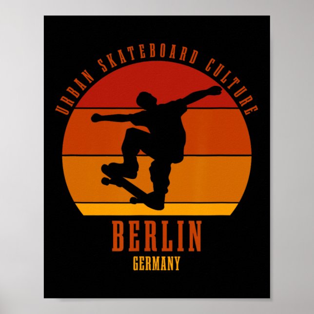 Poster Berlin Alemanha Skate Urna Skate 3  (Frente)