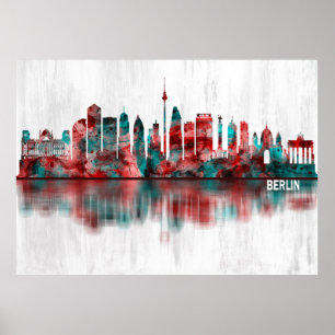Poster Berlin Germany Skyline