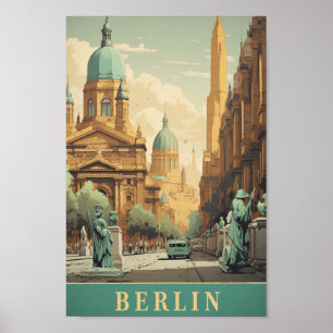 Poster Berlin Germany Vintage Familiar Viagem