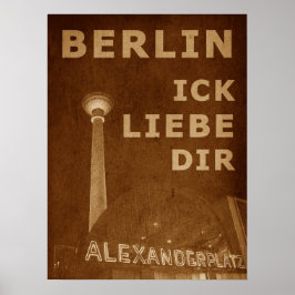 Póster BERLIN LIEBE - laranja