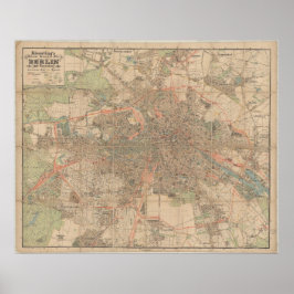 Poster Berlin Map c.1897 – Kiessling’s Detailed City Plan