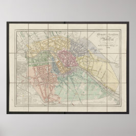 Poster Berlin Map, Neuester Grundriss, Germany Plan