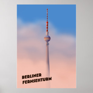 Poster Berliner Fernsehturm ,Torre de Berlim