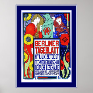 Póster Berlinês Tageblatt do jornal de Plakat do vintage