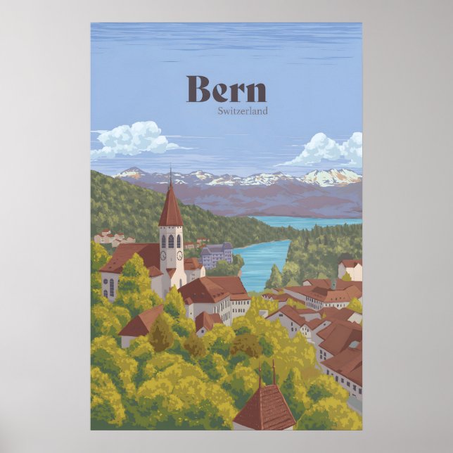 Poster Berna Suíça Cartaz de Viagem (Frente)