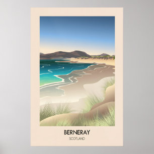 Poster Berneray Escócia Cartaz de Viagens