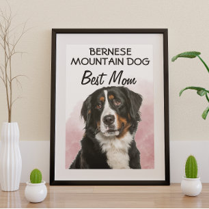 Poster Bernese Mountain Dog Melhor Mãe