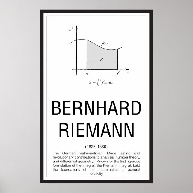 Póster Bernhard Riemann (Frente)